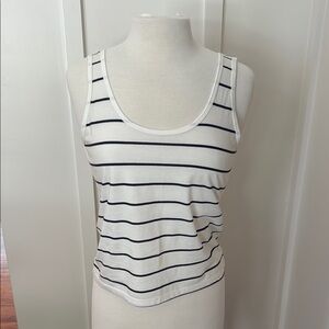 Abercrombie & Fitch Black and White Striped Tank Top